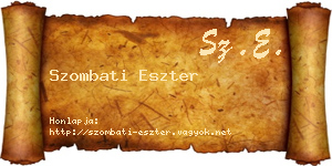Szombati Eszter névjegykártya