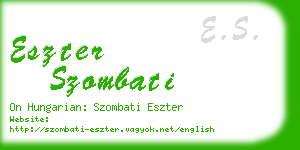 eszter szombati business card
